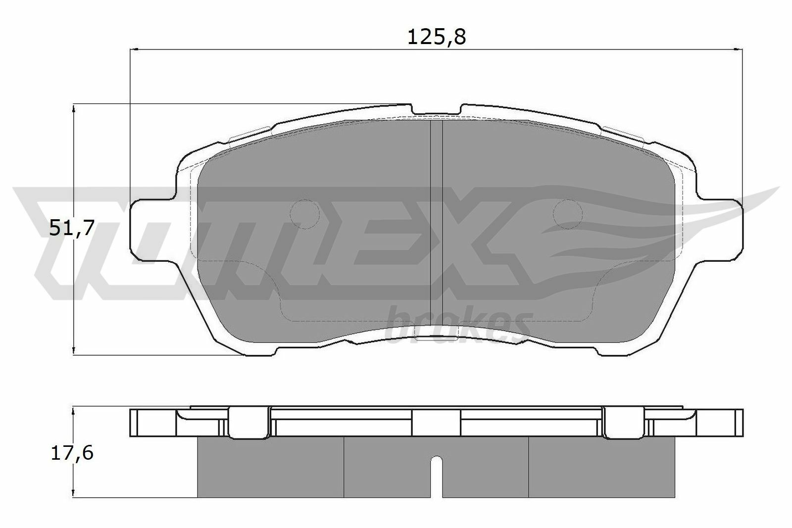 Sada brzdových destiček, kotoučová brzda TOMEX Brakes